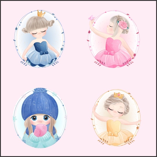 Hình ủi , hình in nhiệt - cô gái , công chúa xinh đẹp