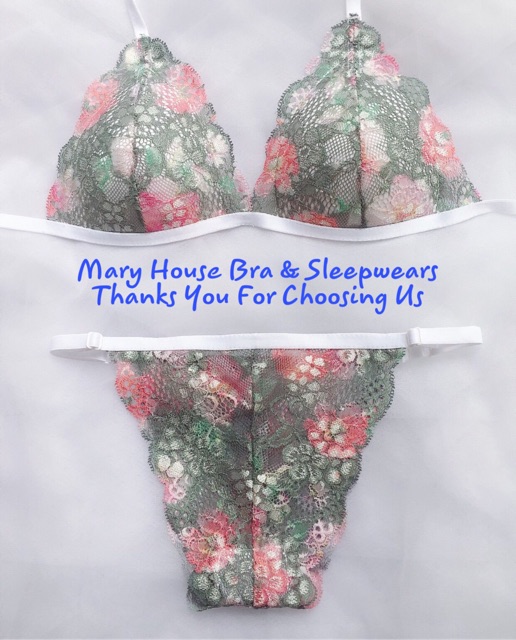 Bộ Đồ Lót Ren Mút Ngực Quần Tam Giác Nude Mary House | BigBuy360 - bigbuy360.vn