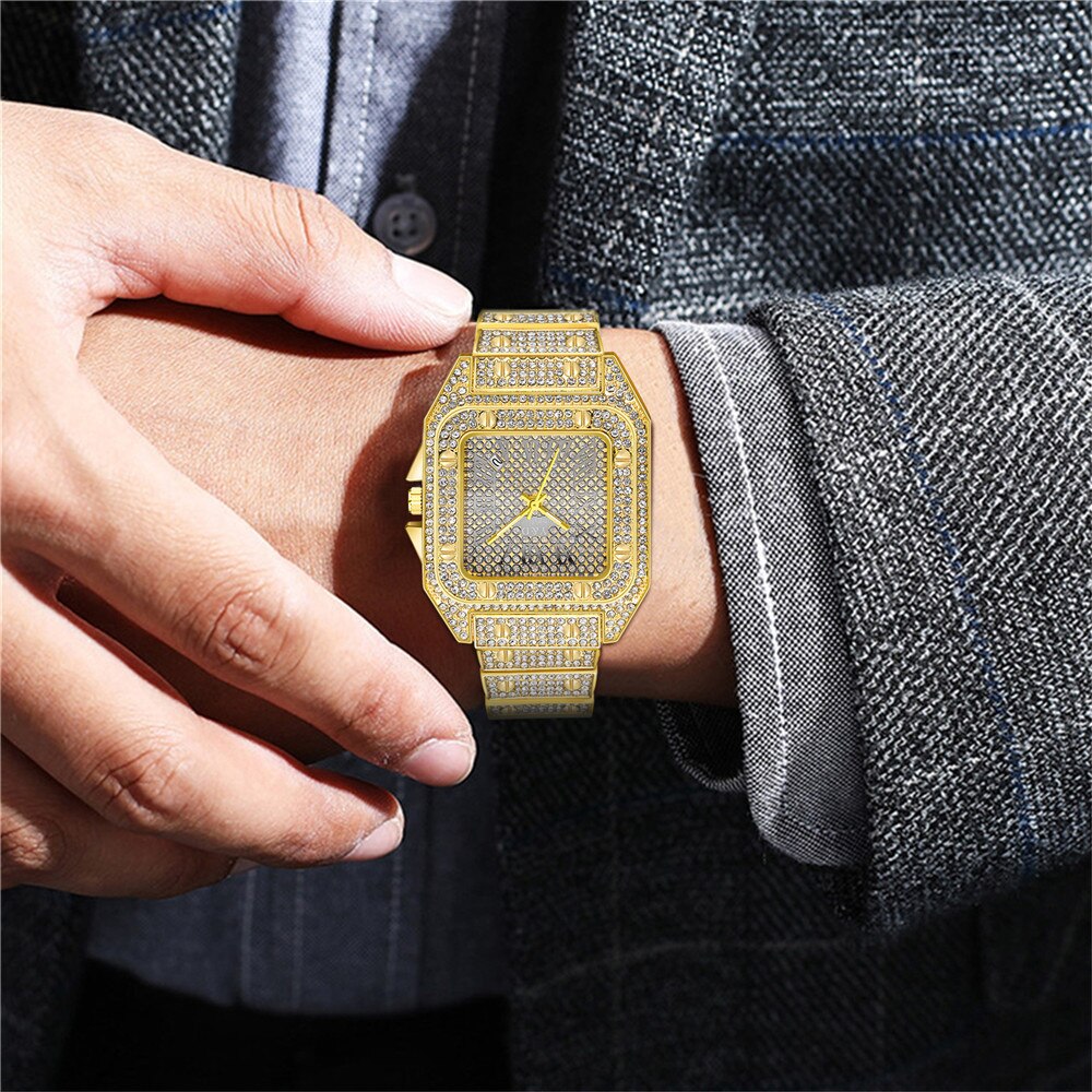 Đồng hồ nam dây thép lưới mạ vàng sang trọng
 | BigBuy360 - bigbuy360.vn