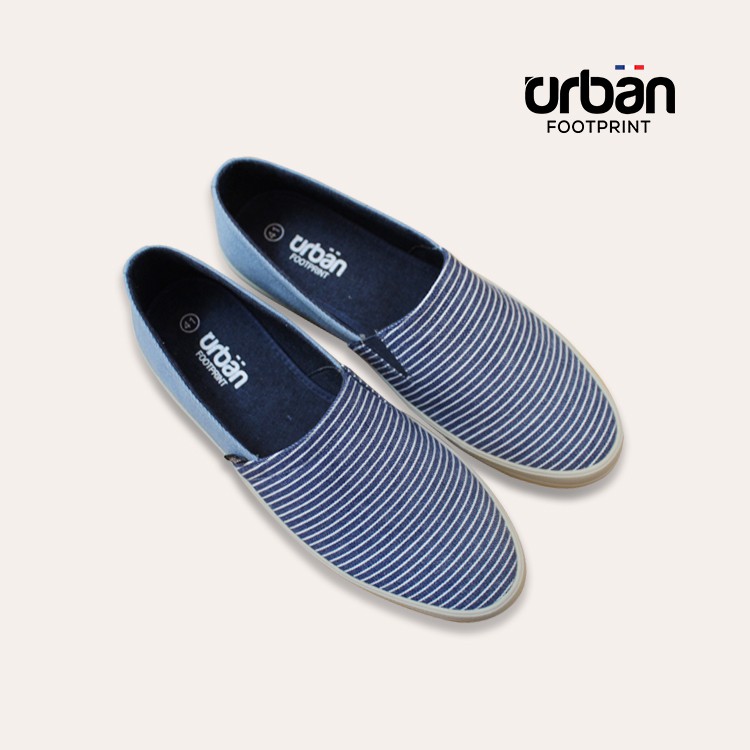 Giày slipon nam Urban UM1815 kẻ bò xanh | BigBuy360 - bigbuy360.vn
