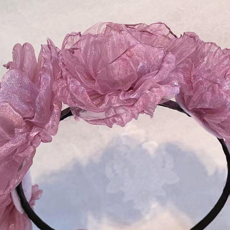 Băng Đô Ren Hoa Handmade Phụ Kiện Chụp Ảnh Cho Bé