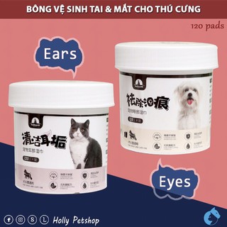 BÔNG LAU VỆ SINH TAI VÀ MẮT CHO CHÓ MÈO