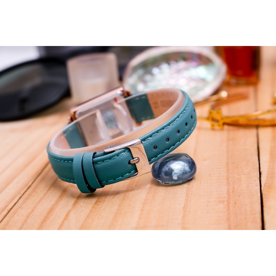 Julius Mall - Đồng Hồ Nữ mặt vuông Dây Da Julius JA-1322B Hàn Quốc
