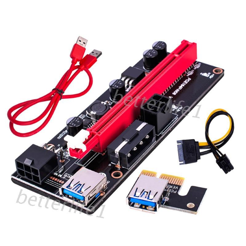 Card Mở Rộng Khe Cắm Usb 009s Pci-E Riser Card 009s Cho Btc Miner