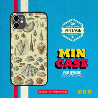 Ốp Silicon Iphone 12 MINI Vintage Mollusk Seashell Collage Art Aesthetic cứng MIN CASE cho SAMSUNG A20 A31 PAP20211452