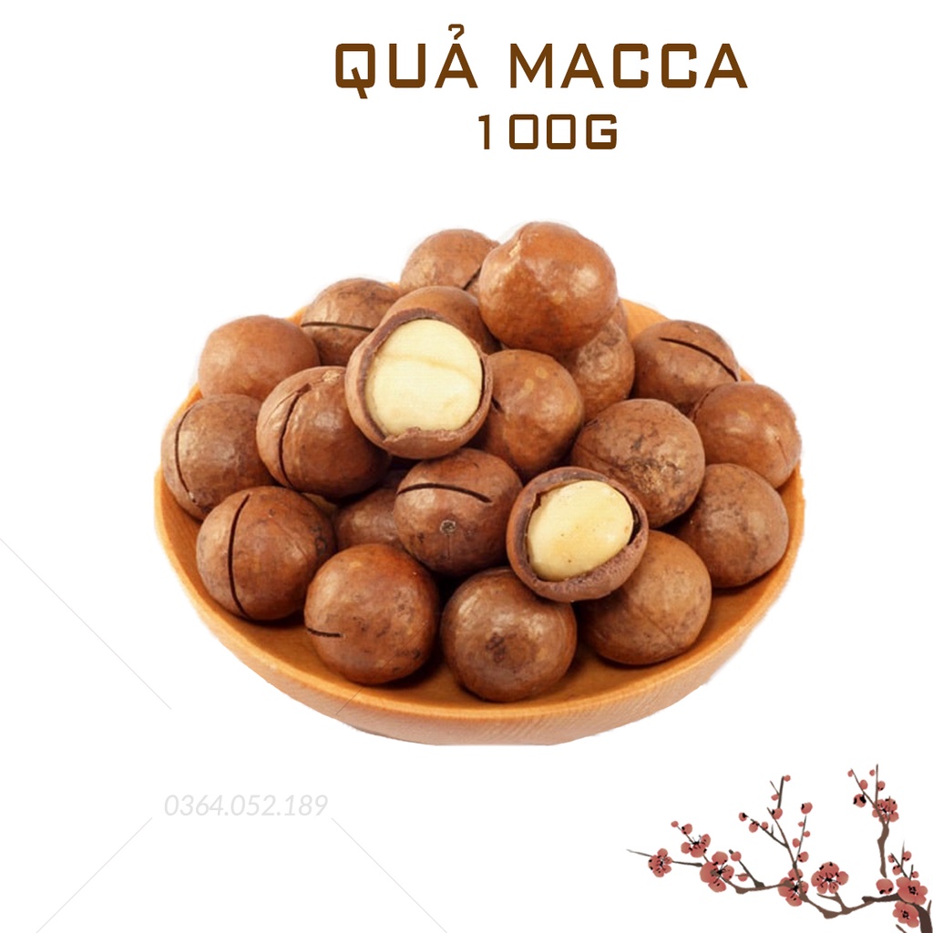 Hạt mắc ca 100g ( Hạt dinh dưỡng cao cấp, dùng làm sữa hạt, ăn vặt, granola)