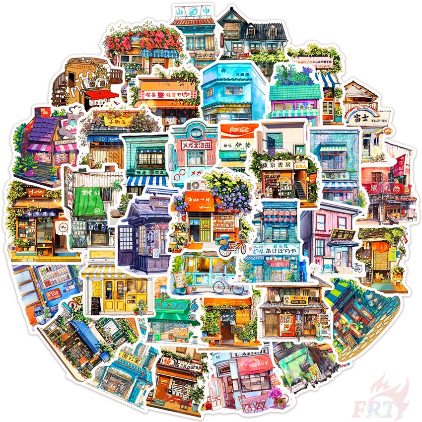 50 Cái / Bộ ❉ Sticker Dán Trang Trí Cửa Hàng Hokkaido Series 01 Phong Cách Retro Nhật Bản ❉ Sticker Dán Tường Chống Thấm Nước Họa Tiết Doodle Hợp Thời Trang