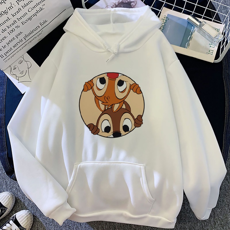 Áo hoodies nữ in hình Chip n Dale y2k cá tính