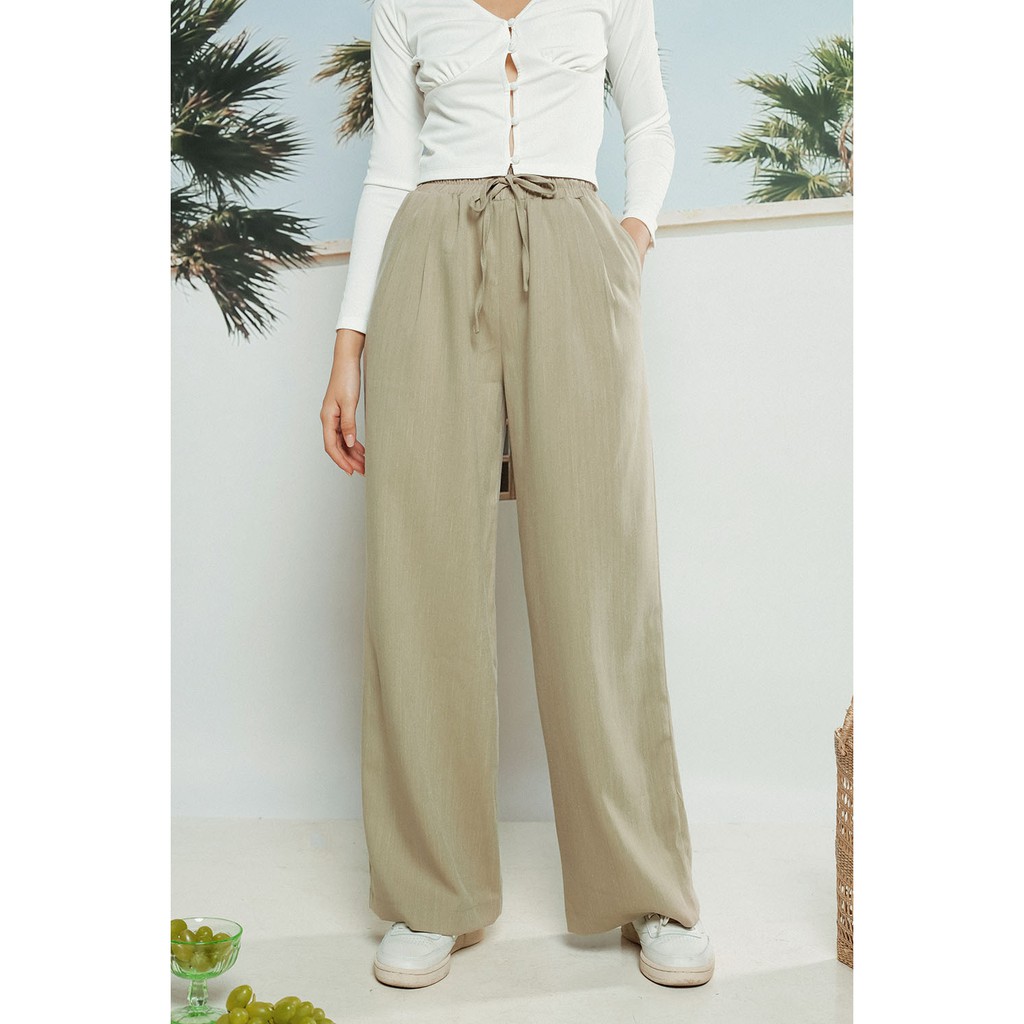 DOTTIE - Quần dài ống rộng lưng thun nữ Q0072 | BigBuy360 - bigbuy360.vn