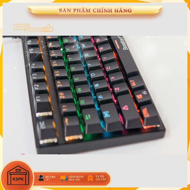 Bàn phím cơ giá rẻ red switch gaming có led full size KS MK912A