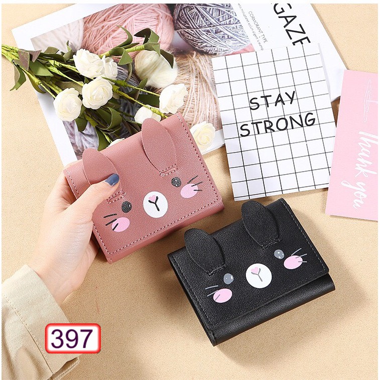 VÍ NGẮN NỮ CẦM TAY HÌNH MÈO MÁ HỒNG DỄ THƯƠNG 397 CỰC HOT | BigBuy360 - bigbuy360.vn