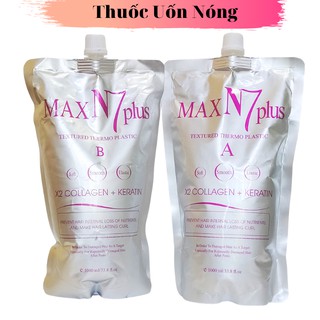 Cặp Thuốc Uốn Tóc Max N7 Plus Collagen Keratin 1000ml *2