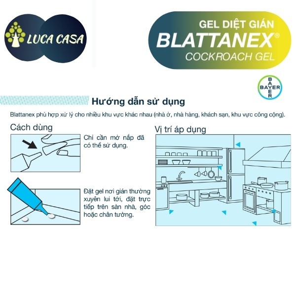 Gel Diệt Gián BLATTANEX COCKROACH - BAYER 12gram