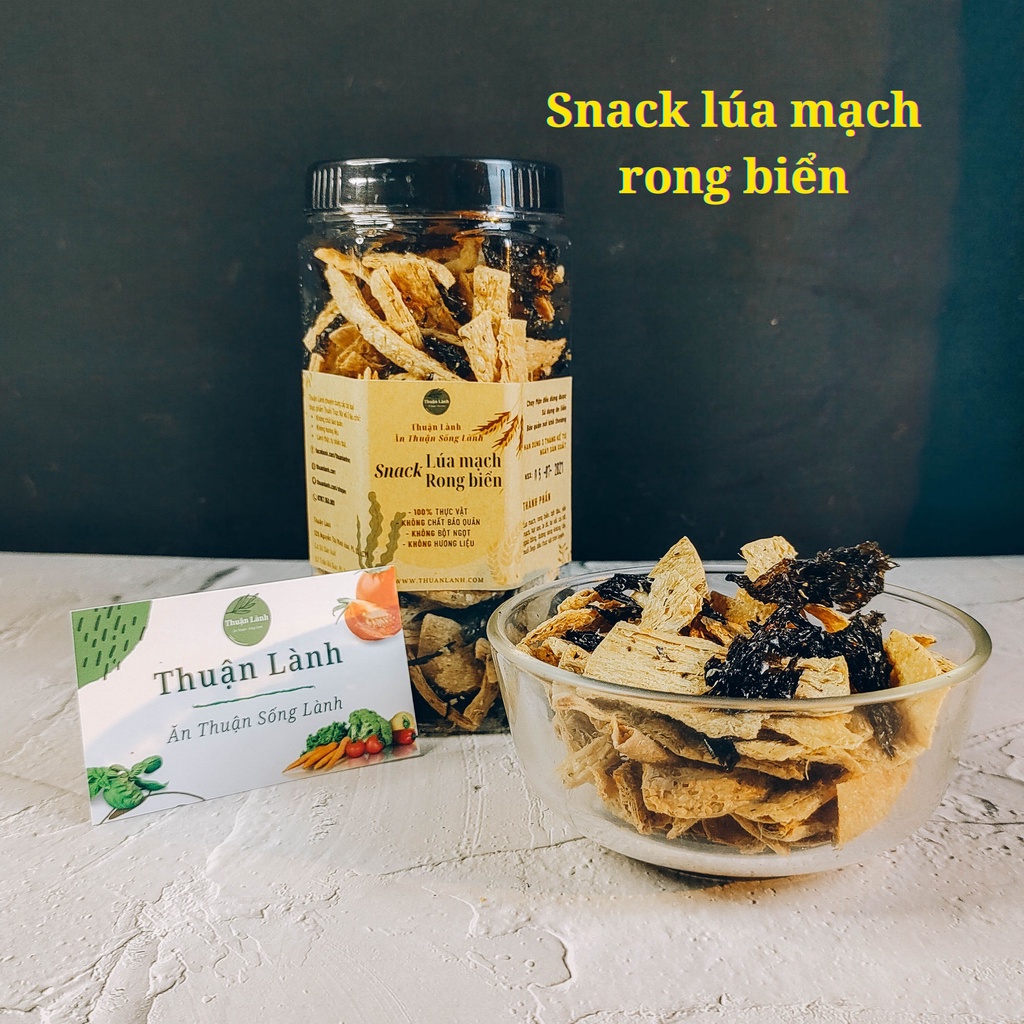 Snack Lúa Mạch Rong Biển - Thuận Lành - Ăn vặt healthy, thuần thực vật, giảm cân