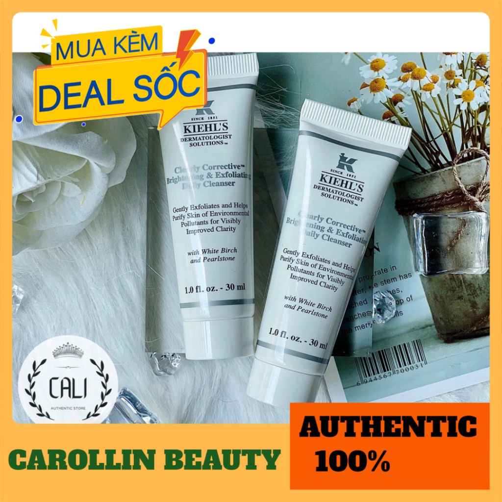Sữa rửa mặt trắng da 💖 FREESHIP 💋  Sữa rửa mặt TDC Clearly Kiehl's 30ml chính hãng [ Minisize ] CAROLLIN BEAUTY | BigBuy360 - bigbuy360.vn