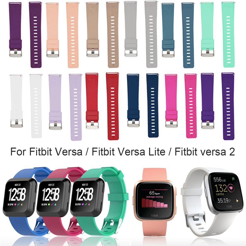 GOGOUP Dây Đeo Mềm Màu Kẹo Cho Đồng Hồ Thông Minh Fitbit Versa Lite Versa 2