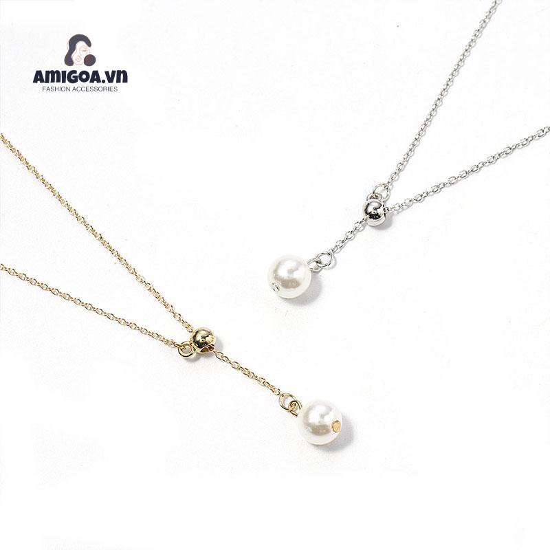 Vòng cổ Đính Ngọc Trai Có Thể Điều Chỉnh Phong Cách Cổ Điển Thời Trang