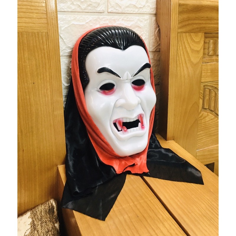 Áo choàng ma cà rồng kèm mặt nạ ma  cà rồng hoá trang cosplay / bộ áo choàng ma cà rồng đỏ đen