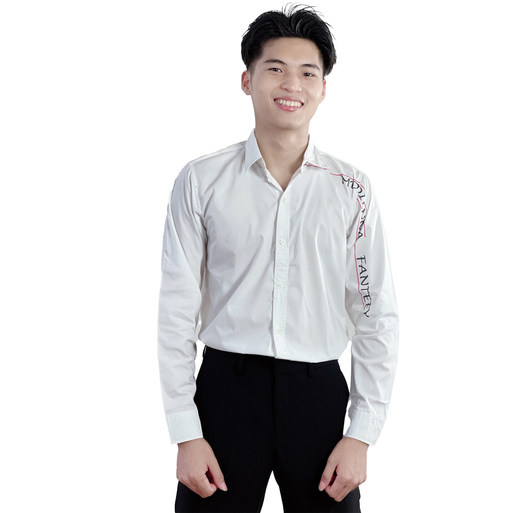Áo sơ mi nam tay dài in chữ SM MD | BigBuy360 - bigbuy360.vn