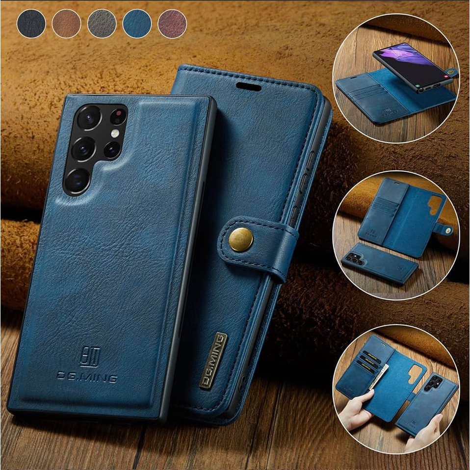 BAO DA SAMSUNG S22 SERIES KÈM VÍ CAO CẤP ĐẾN TỪ THƯƠNG HIỆU DG.MING