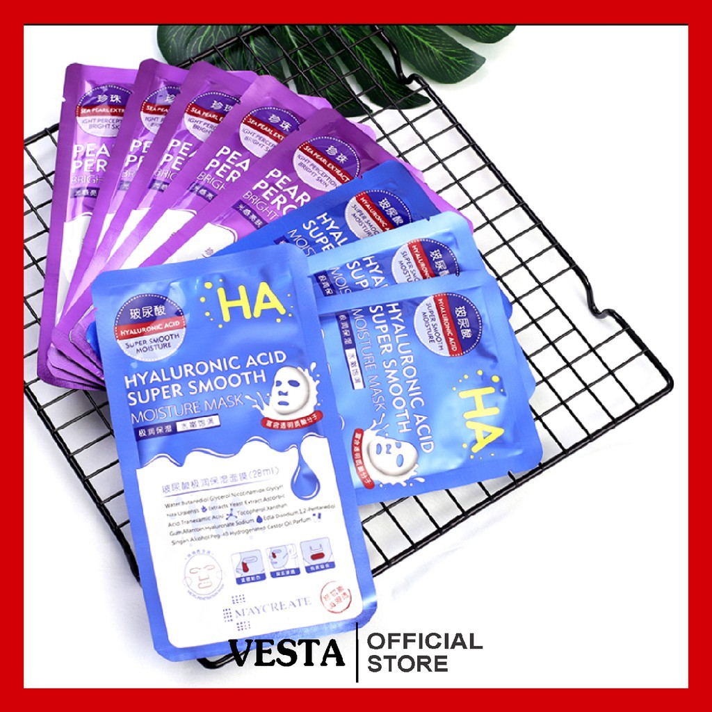 Mặt nạ ha maycreate mask giấy dưỡng ẩm trắng sáng da 28ml