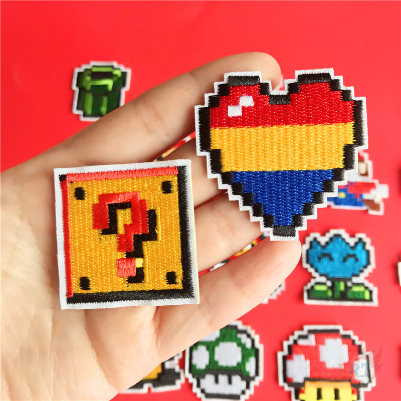 Miếng dán ủi quần áo hình Mario 02: Super Mario Bros sáng tạo độc đáo