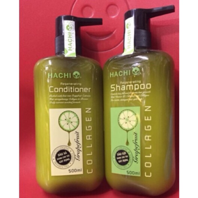 Com bo dầu gội+dầu xả hachi 350ml ngăn ngừa gãy dụng Grapfruit regenratinh shampoo