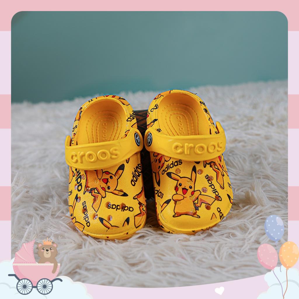 Dép Sục Trẻ Em In Hình 3D Size 3-10 Tháng Tuổi Siêu Nhẹ, Ôm Chân