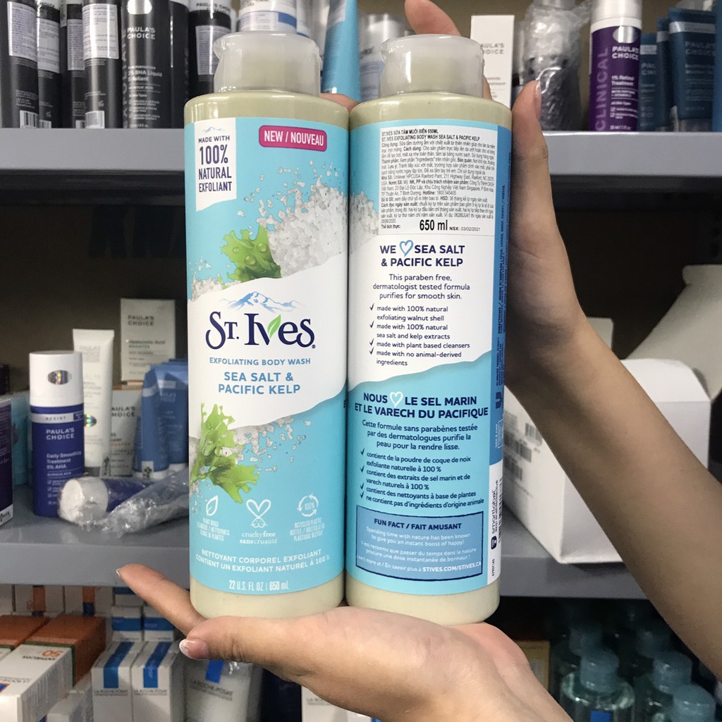 [Mã COSDAY giảm 8% đơn 150K] Sữa Tắm St.Ives Tẩy Tế Bào Chết Dịu Nhẹ Dưỡng Da 650mL