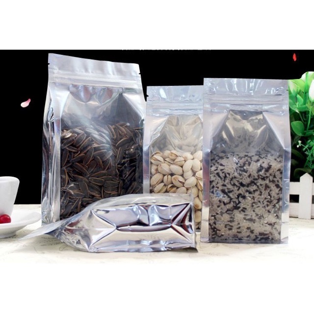 Túi zip bạc nhiều kích thước