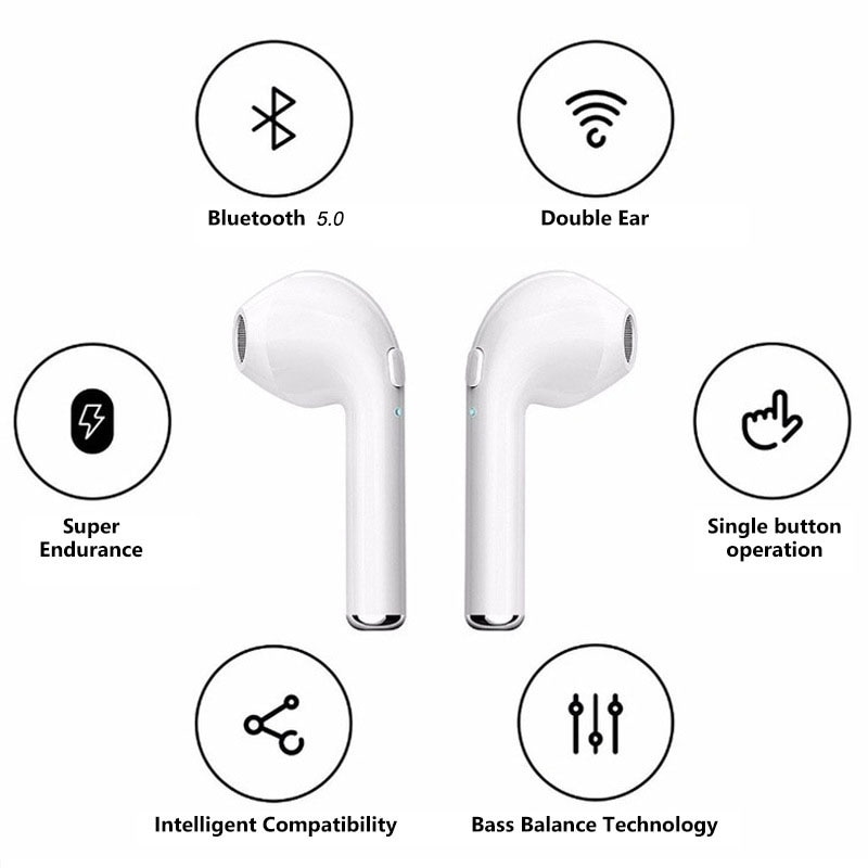 Tai Nghe Bluetooth 5.0 i7s tws Kèm Hộp Sạc
