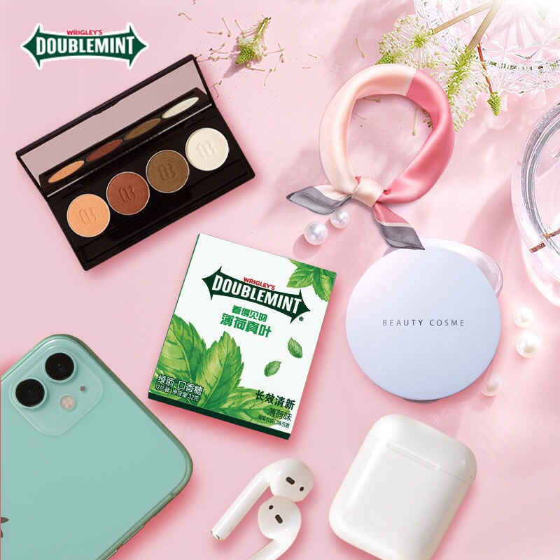 [ Bản Giới Hạn ] Kẹo SingGum Doublemint Hoa Hồng / Kẹo Cao Su Doublemint Bạc Hà Thơm Miệng