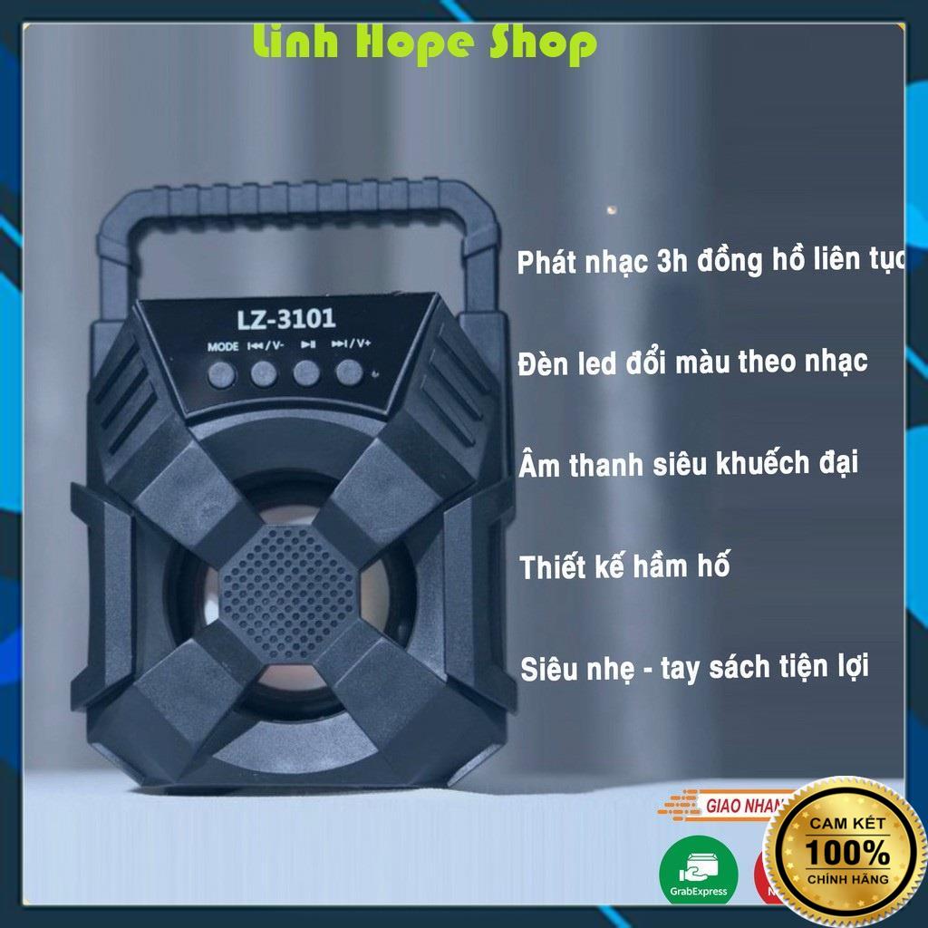 ♣☁✺Loa Bluetooth Mini Có Đèn Led Nhấp Nháy Theo Nhạc - Kimiso Cầm Tay Cắm Thẻ Nhớ, USB, Điện Thoại