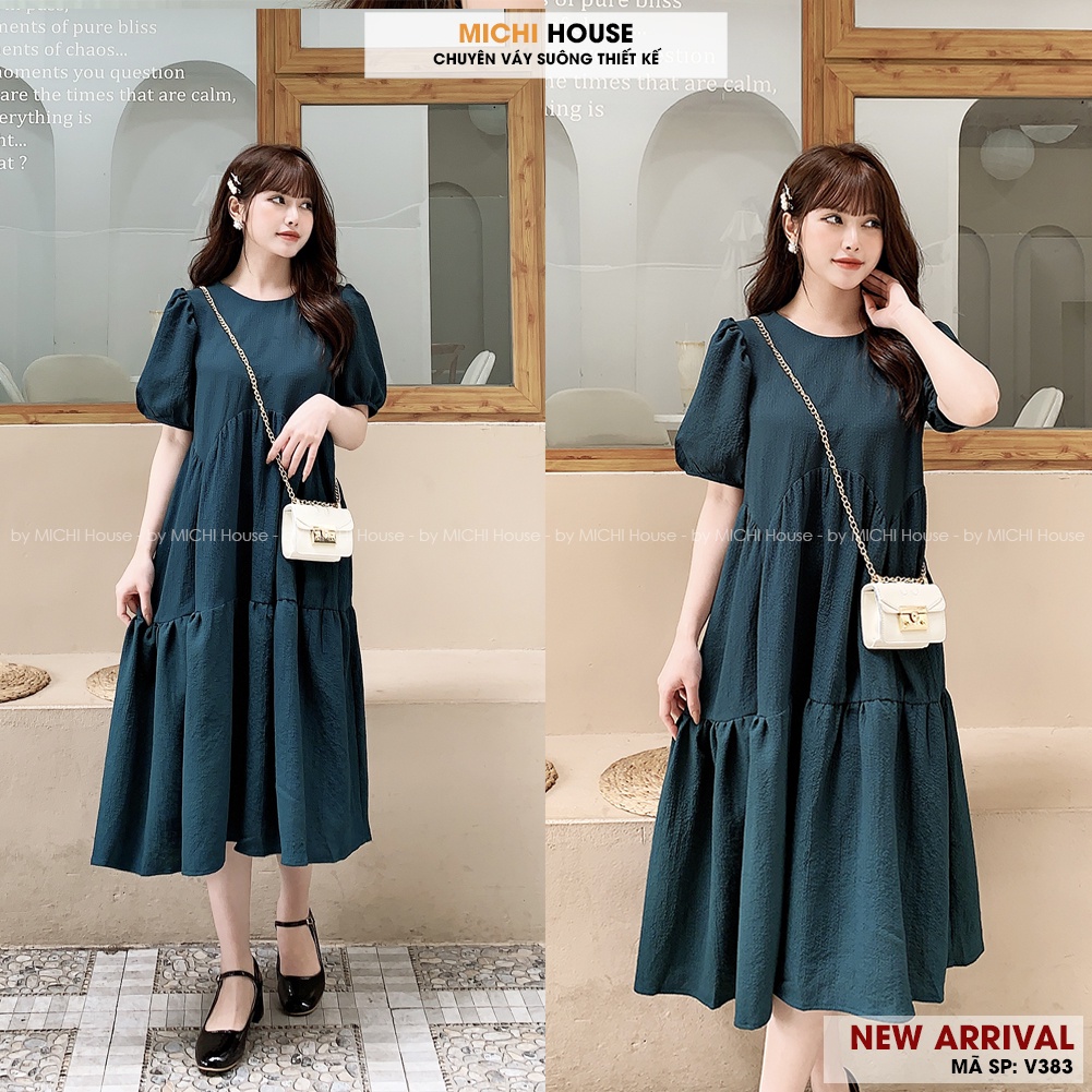 Đầm Babydoll Dáng Suông Dài MICHI House V383 Váy Xuông Chất Xốp Mát Freesize Dễ Mặc Xinh | BigBuy360 - bigbuy360.vn