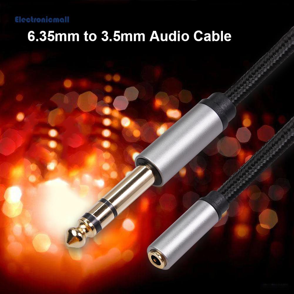 Dây Cáp Âm Thanh Chuyển Đổi Âm Thanh Từ Đầu Cắm 6.35mm Sang Cổng Cắm 3.5mm Cho Đàn Guitar / Piano