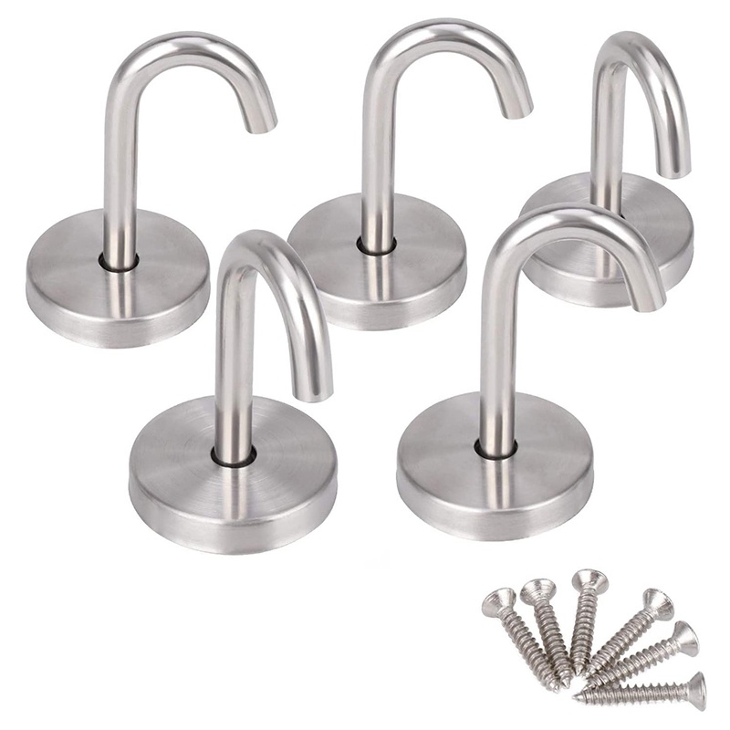 Set 5 Móc Treo Đồ Gắn Trần Nhà Bằng Thép Không Gỉ