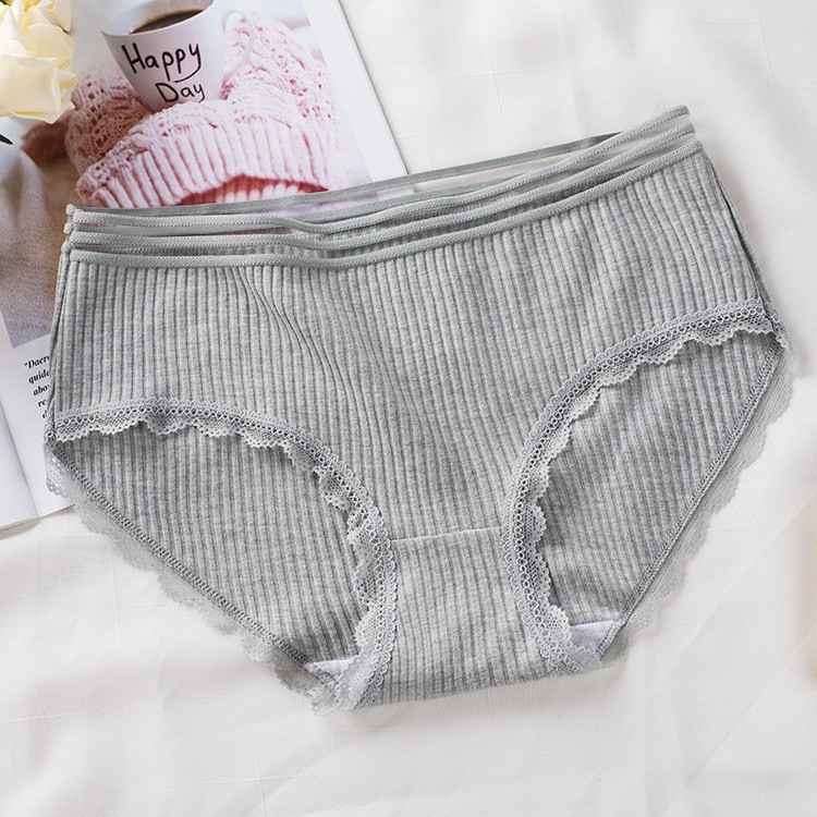 Quần lót cotton len tăm sợi tre cạp ren sọc kháng khuẩn thun lạnh dễ thương cho nữ LILY DOLLY SECRET QL029 | BigBuy360 - bigbuy360.vn