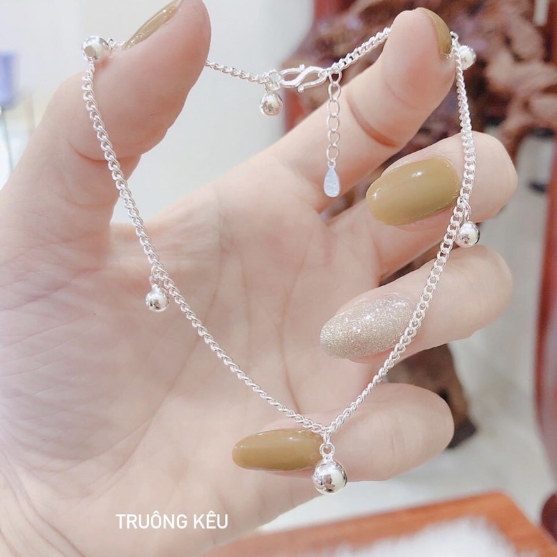 Lắc chân chuông bạc ta dày dặn , Lắc chân nữ bạc ta - Vàng bạc Khải Khải