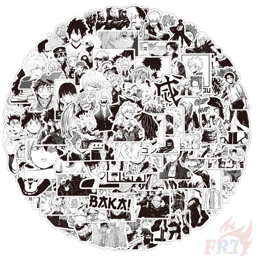 Set 100 miếng dán trang trí chống thấm nước họa tiết hoạt hình đáng yêu