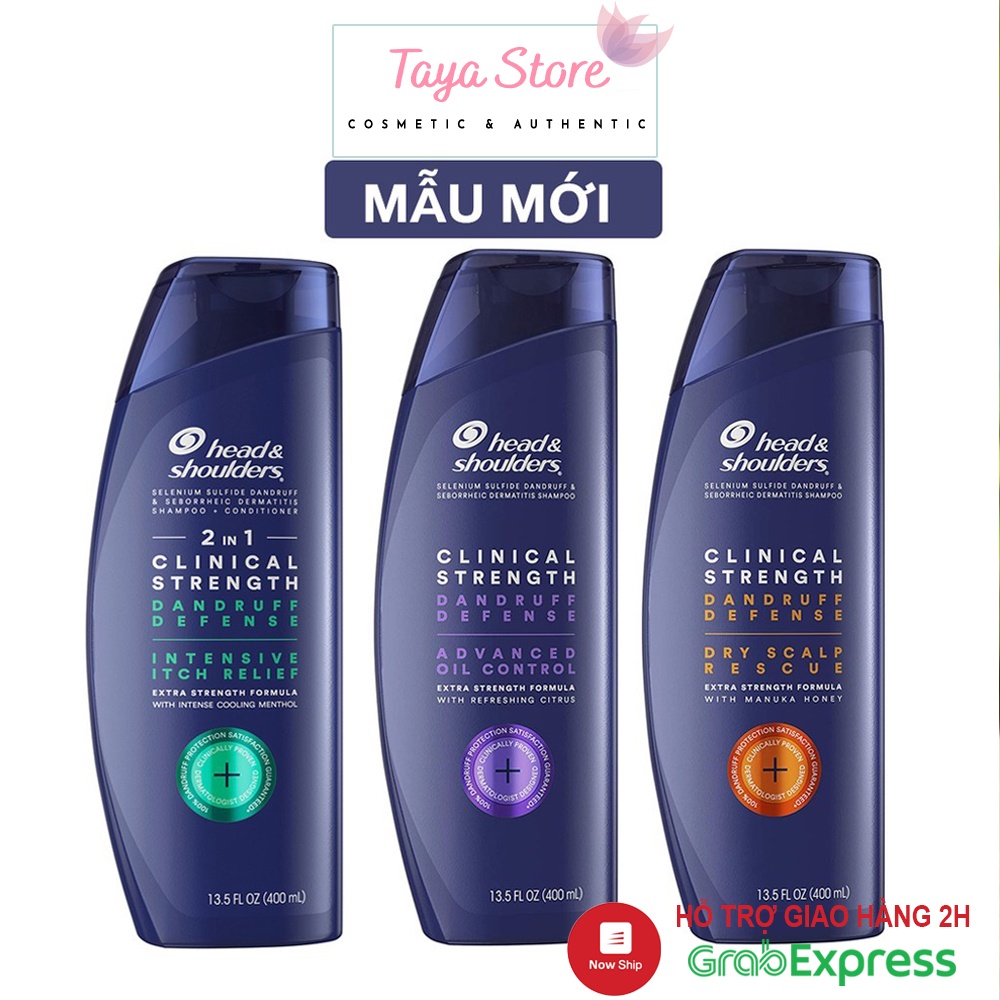 Dầu gội Head Shoulders Clinical Strength Shampoo Mỹ 400ml sạch gàu, giảm ngứa, kiểm soát dầu