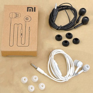 Tai nghe nhét tai 3.5mm âm thanh stereo cho điện thoại Xiaomi Samsung iPhone màu trăng