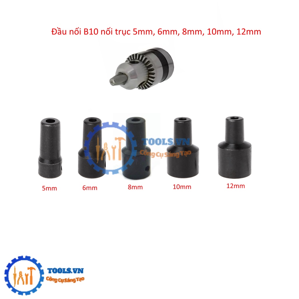 ĐẦU NỐI TRỤC CHO MANG RANH B10 0.6-6.5MM CÁC LOẠI 5mm, 6mm, 8mm, 10mm, 12mm, 4mm