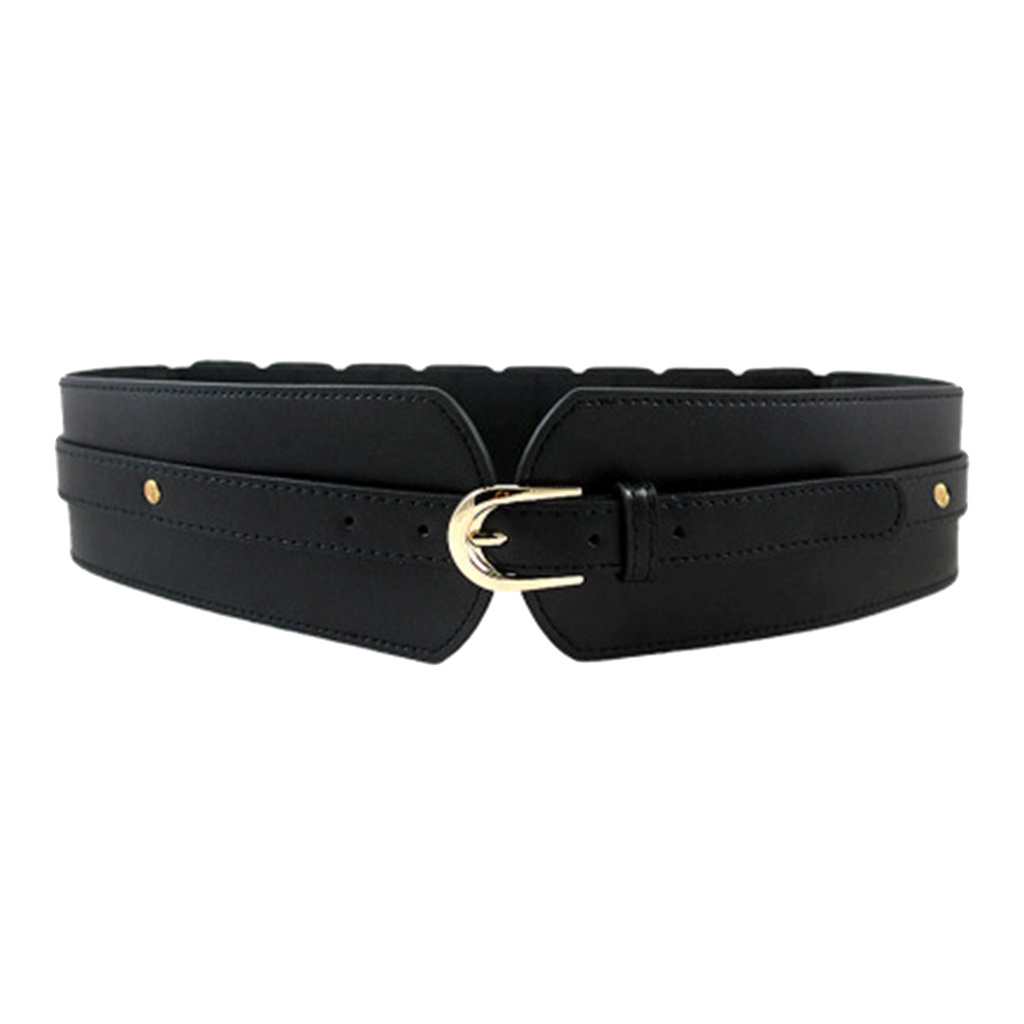 [Fenteer1] Thắt Lưng Da PU Bản Rộng Co Giãn Sang Trọng Thời Trang Cho Nữ