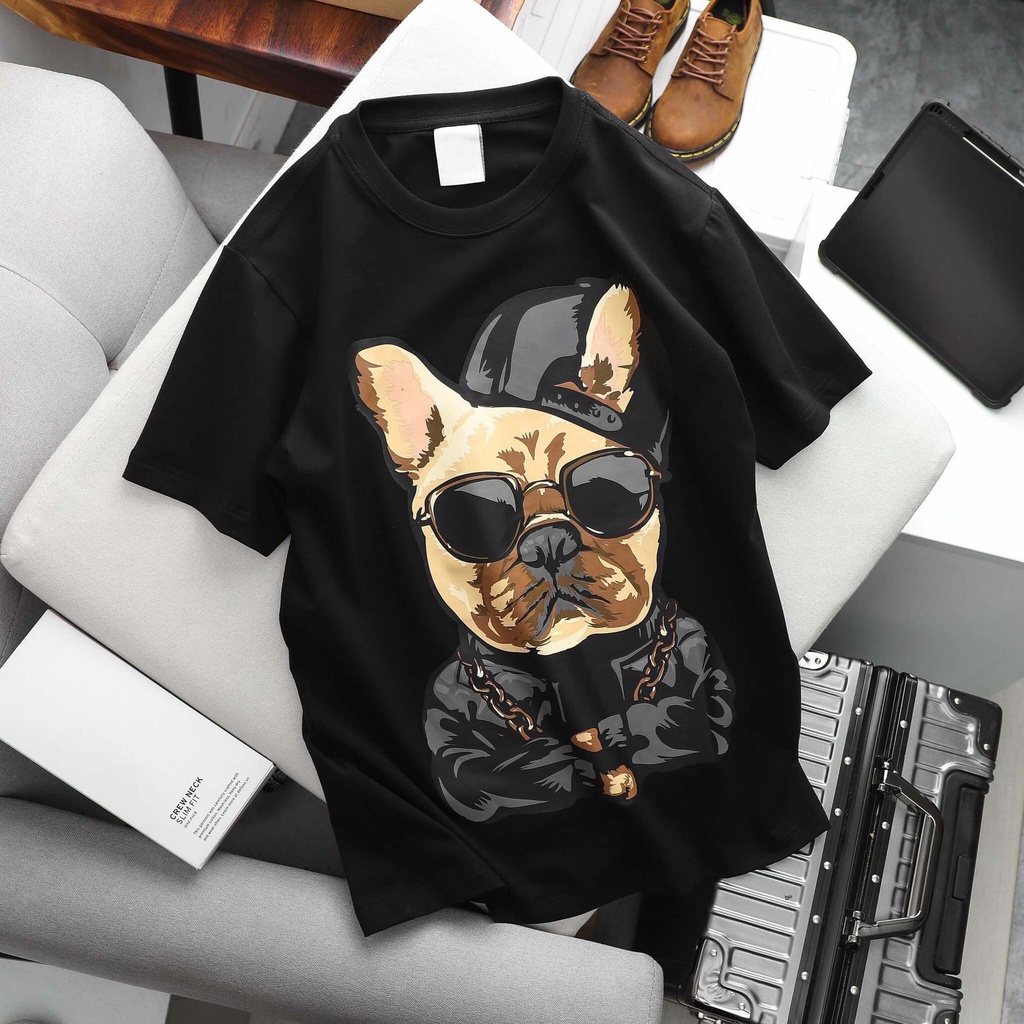 Áo thun tay lỡ nam nữ in hình Rapper Dog , Vải Cotton Form Oversize - SELECTED.STORE