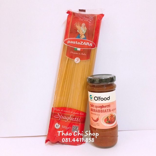 Combo 1 gói mỳ ý 500g + 1 Lọ sốt mỳ 220gr