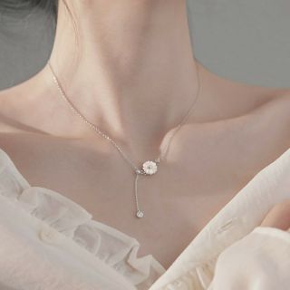Dây chuyền bạc hoa cúc S925