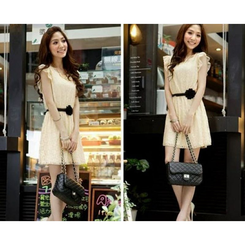 Thắt lưng nữ dây nịt hoa hồng bện rít vintage thời trang nữ Korea Lh0917399527