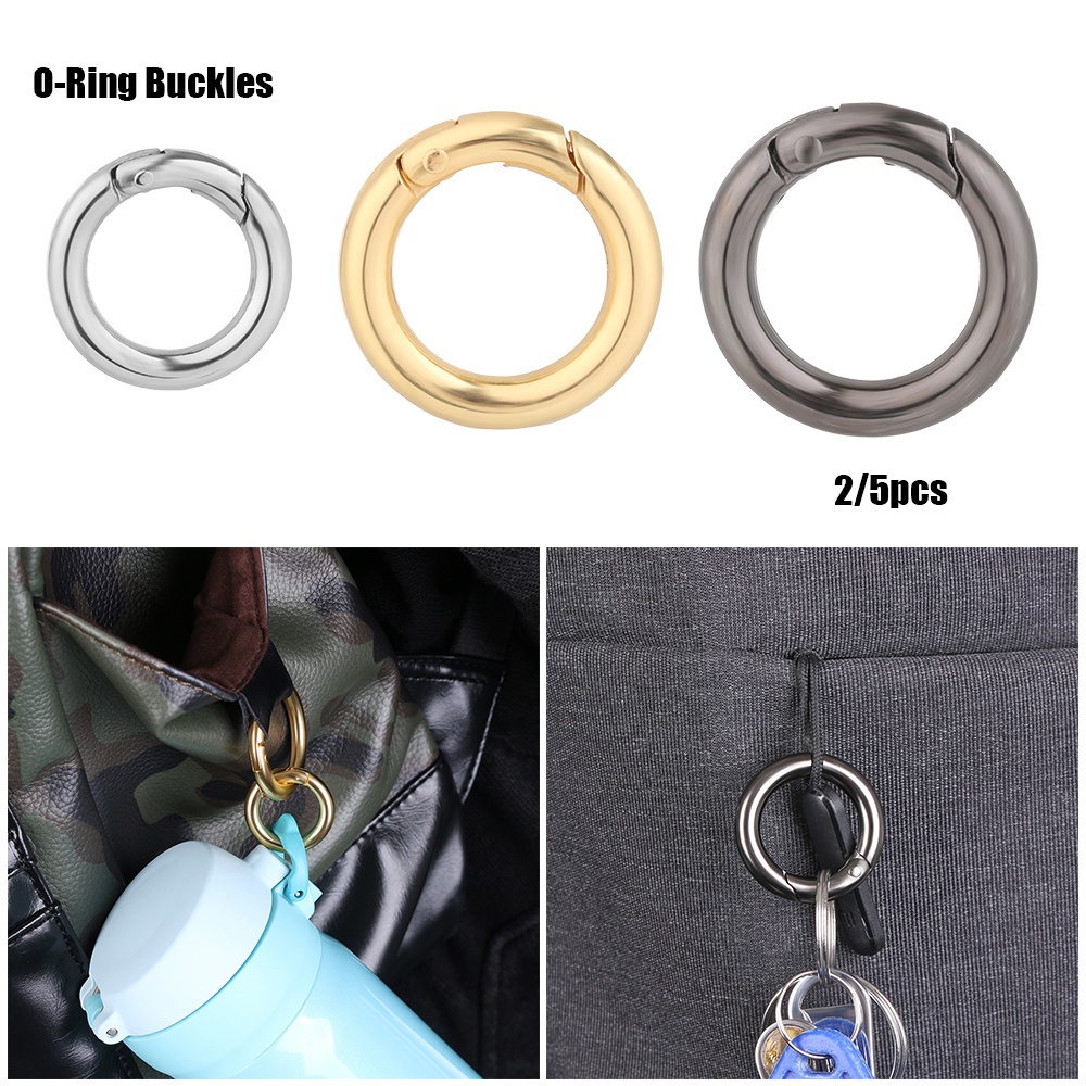 Daphne Set 5 / 10 Móc Khóa Tròn Mạ Kẽm Chất Lượng Cao 25 / 33 / 35mm Đa Năng Tiện Dụng