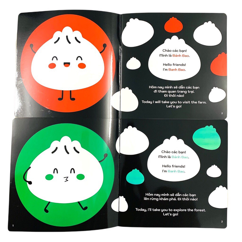 Sách - Combo 6 quyển Ehon kích thích thị giác - Dành cho bé 0-6 tuổi-Song Ngữ Việt Anh-Sách có file nghe-1 quyển-V TA 06