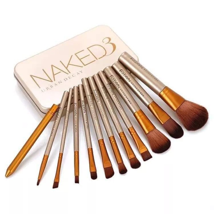 Bộ Cọ Trang Điểm 12 Cây Naked3, Bộ Trang Điểm, Kẻ Mắt (Mua 1 Được 12)(SALE)